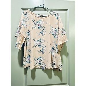 Charming Charlie Flowy Floral Blouse